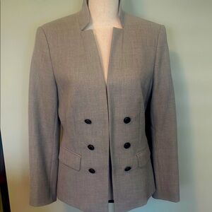WHBM Gray Double-Breasted Jacket sz 8